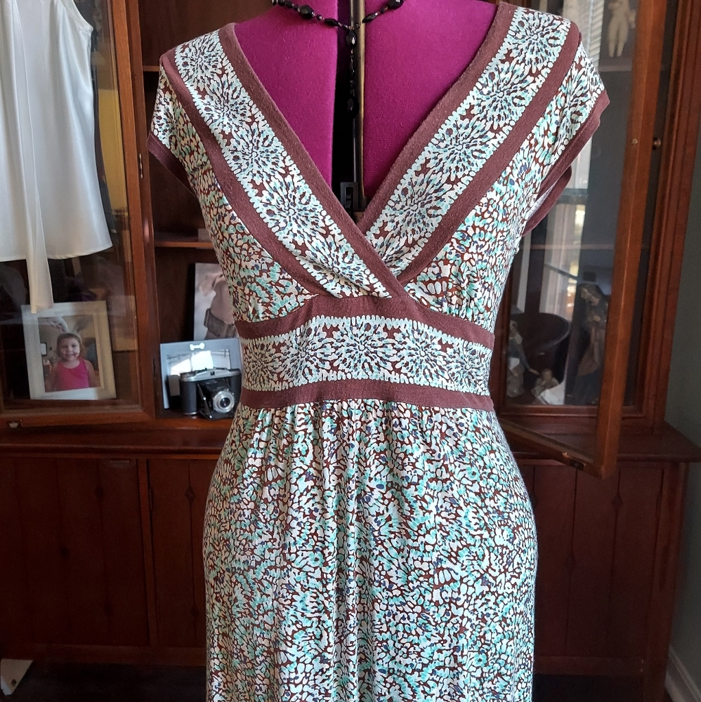 Midi dress by BCBGMAXAZRIA SOFT FLOWY GRECIAN DRAPE